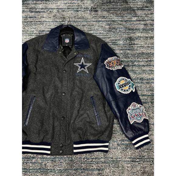 Dallas Cowboys Súper Bowl Champions Varsity Jacket Size L NFL - Picture 4 of 16